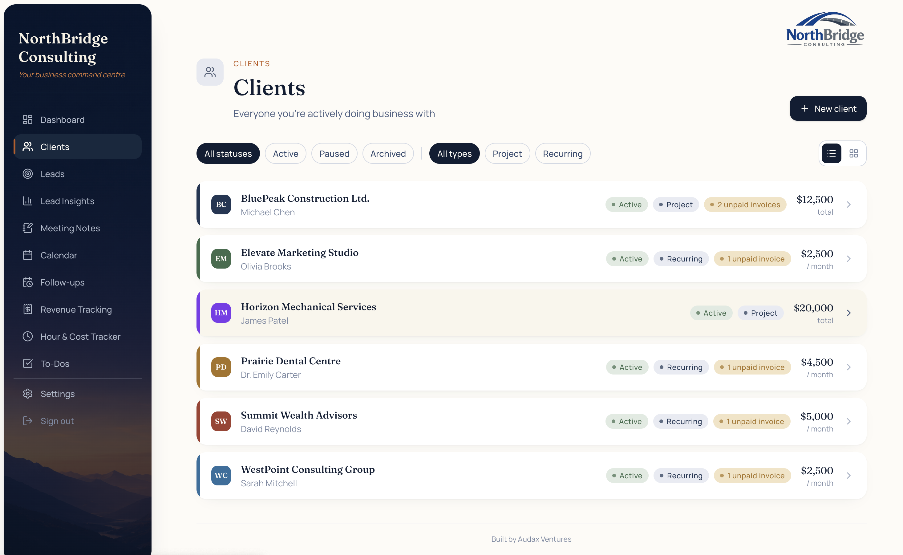 Verclara clients list
